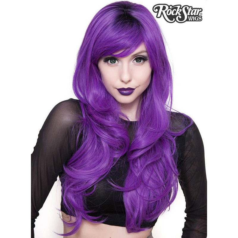 Deluxe Womens Uptown Girl Purple Heat Resistant Wig