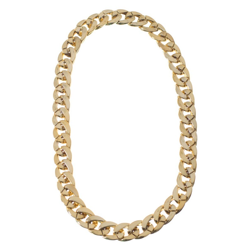 Gangster Mens Chunky Bling Necklace Costume Jewellery