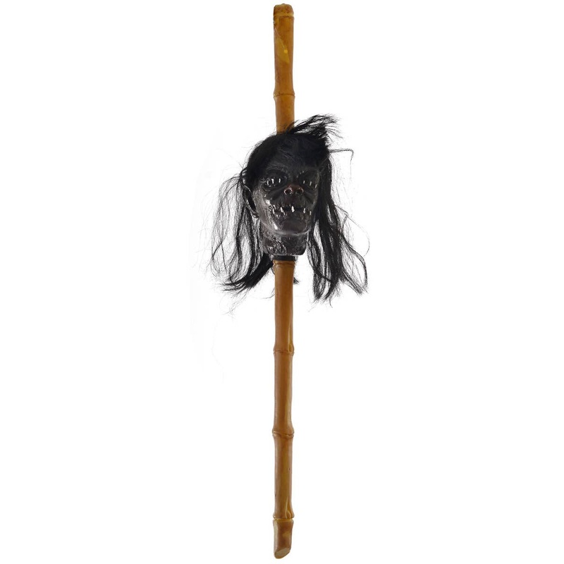 Head Hunters Shrunken Head on Stick Costume Weapon