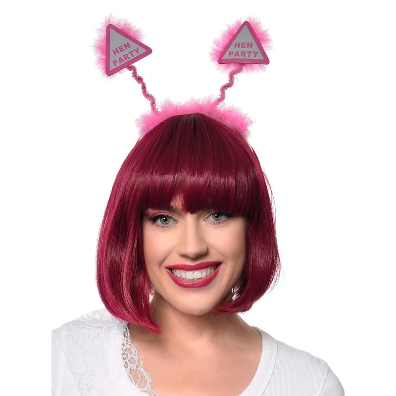 Hen Party Fluffy Pink Feather Costume Headband