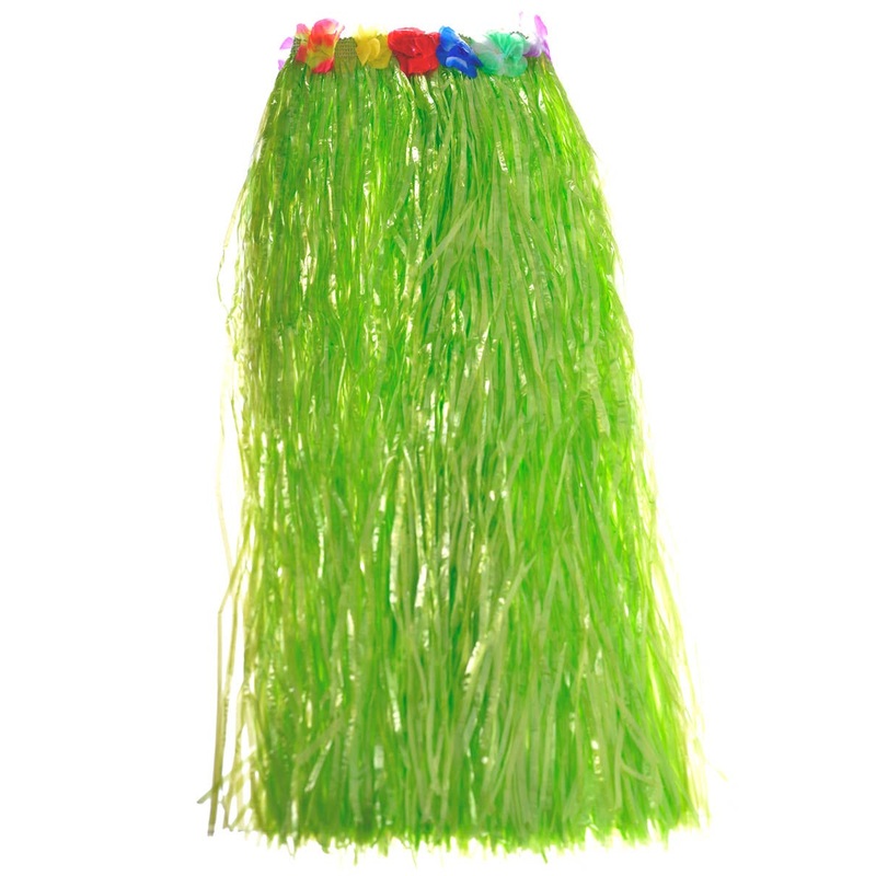 Long Green Hawaiian Hula Skirt Costume Accessory