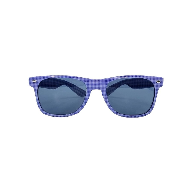 Oktoberfest Purple Chequered Glasses Costume Accessory