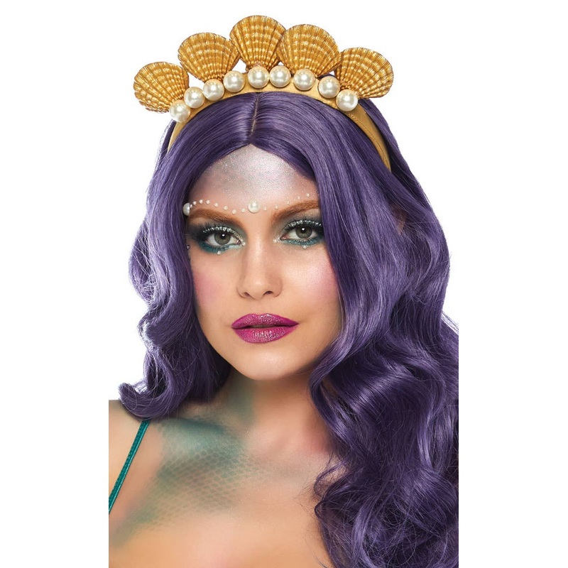 Pearl and Seashell Gold Mermaid Headband
