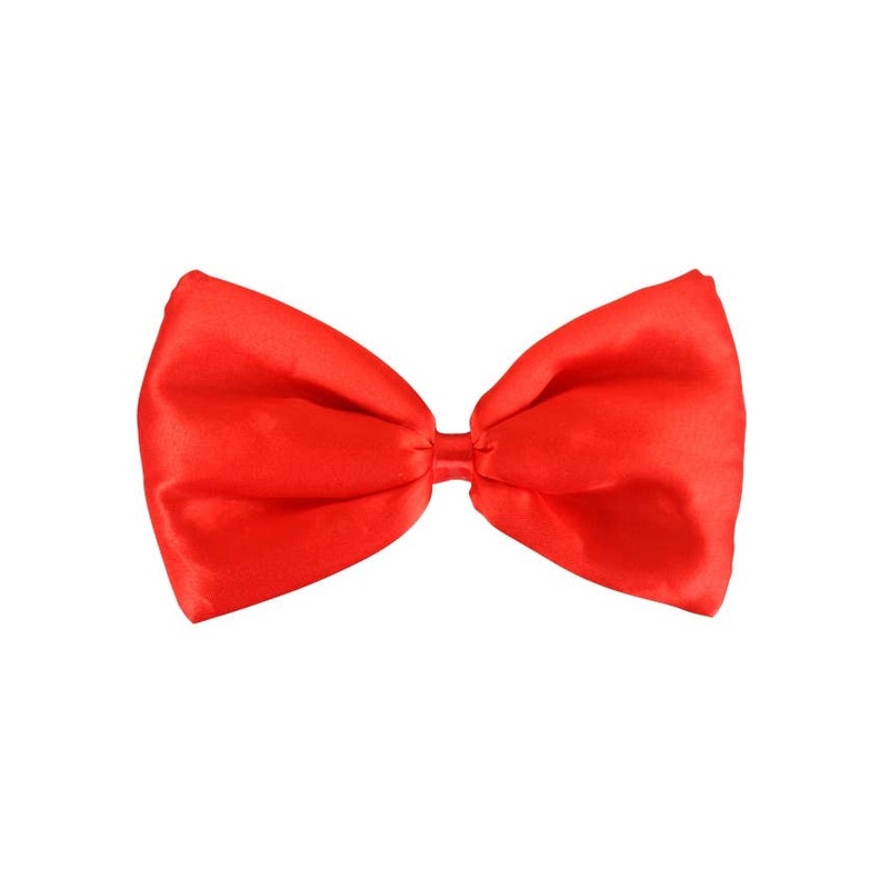 Red Satin Bow Tie Costume Accessory