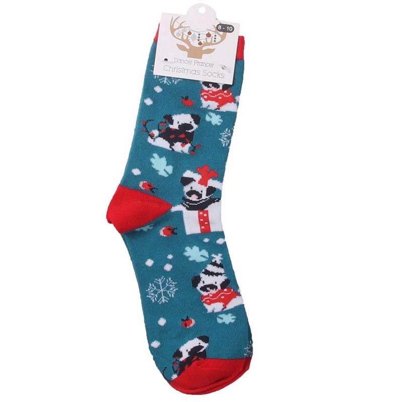 Xmas Pugs Adults Novelty Christmas Socks