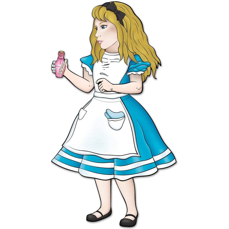 Alice In Wonderland Jointed Cut Out Party Decoration