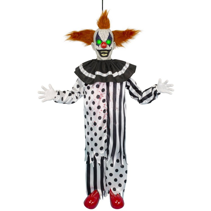 Animatronic Hanging Shaking Clown Deluxe Halloween Decoration