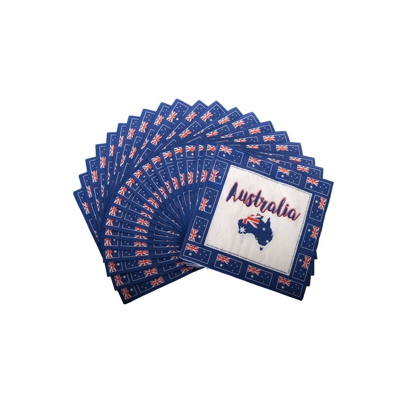 Australian Anthem and Flag Australia Day Serviettes