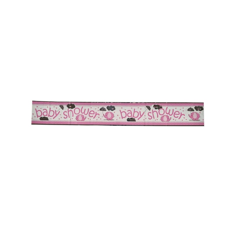 Baby Shower Pink Baby Girl 180cm Party Banner