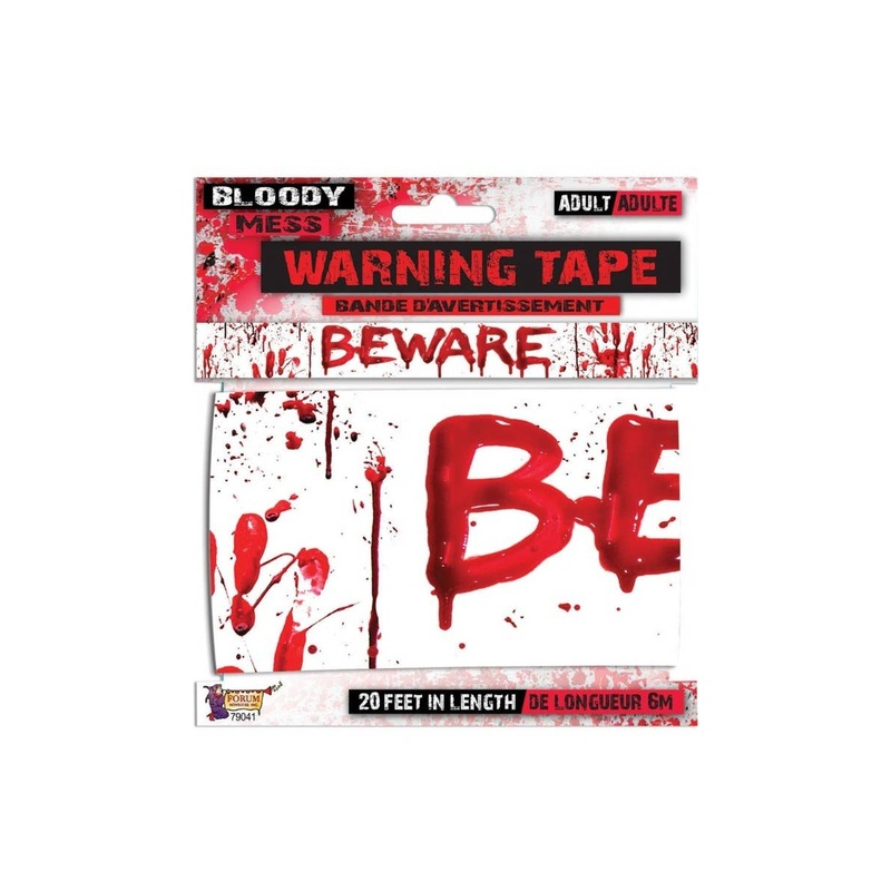 Bloody Warning Tape Beware Halloween Banner Decoration