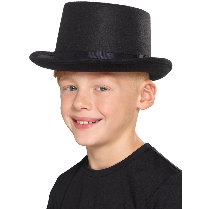 Classic Kids Black Top Hat