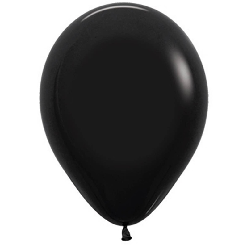 Fashion Black Single Small 12cm Air Fill Latex Balloon