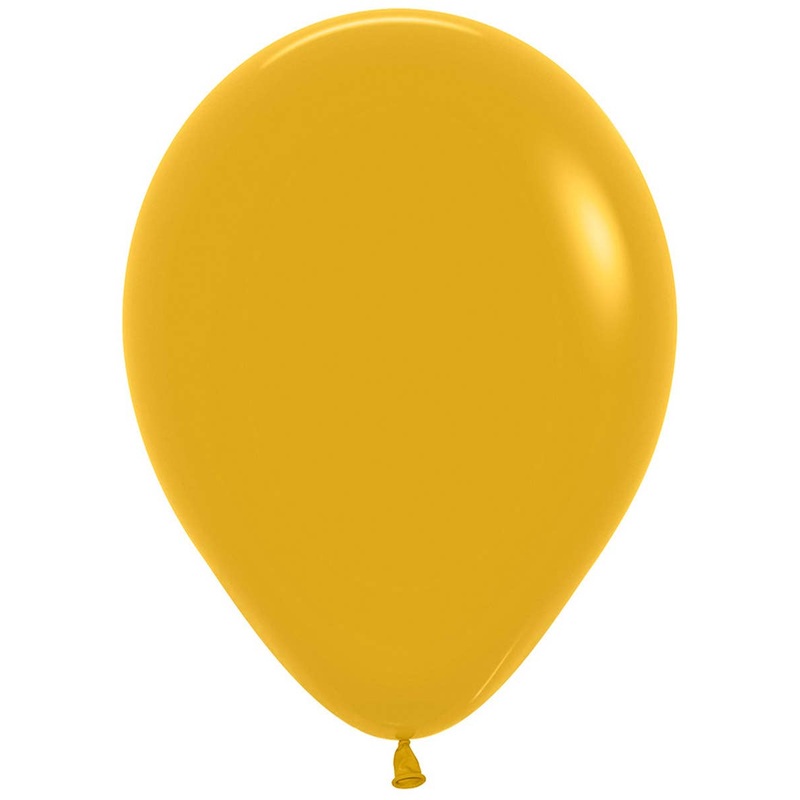 Fashion Mustard Yellow Single Small 12cm Air Fill Latex Balloon