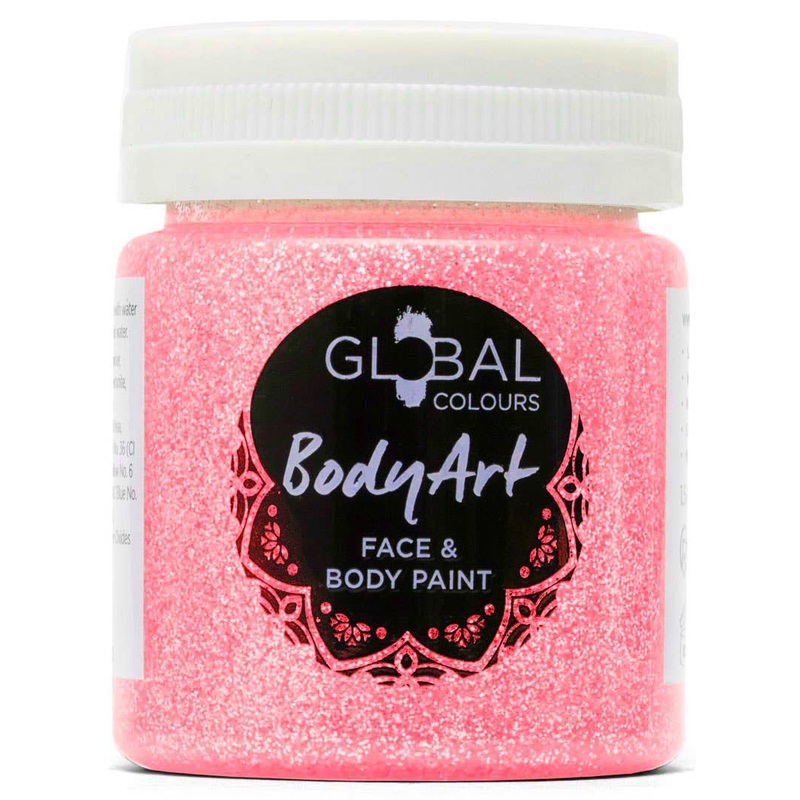 Global Colours 45ml Pink Glitter Face and Body Paint