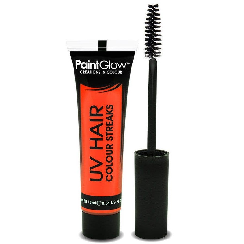 Hair Mascara UV Reactive Special Effects - Neon Orange
