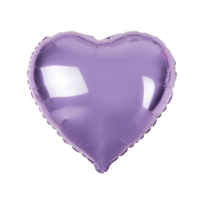 Heart Shaped Light Purple 45cm Foil Balloon