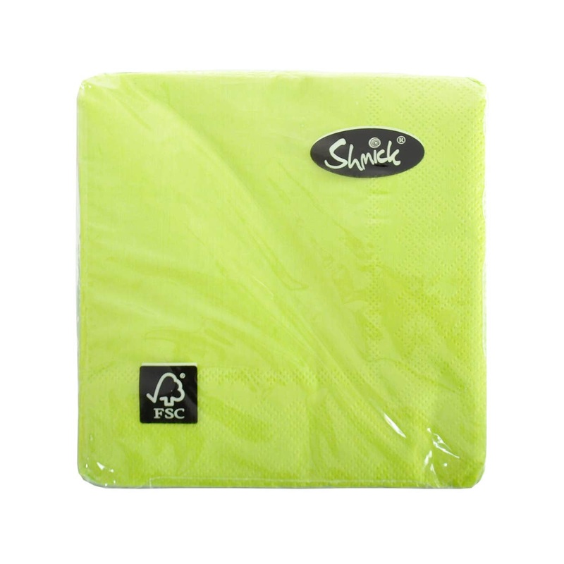 Lime Green 20 Pack 13cm Paper Napkins
