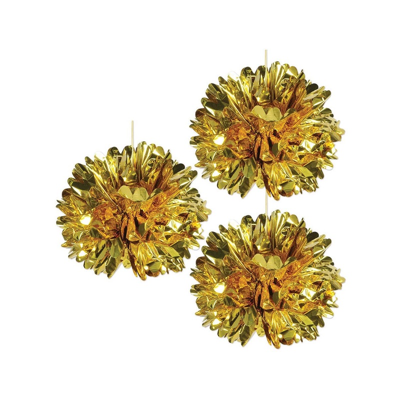 Metallic Gold Foil Balls Hanging Decoration