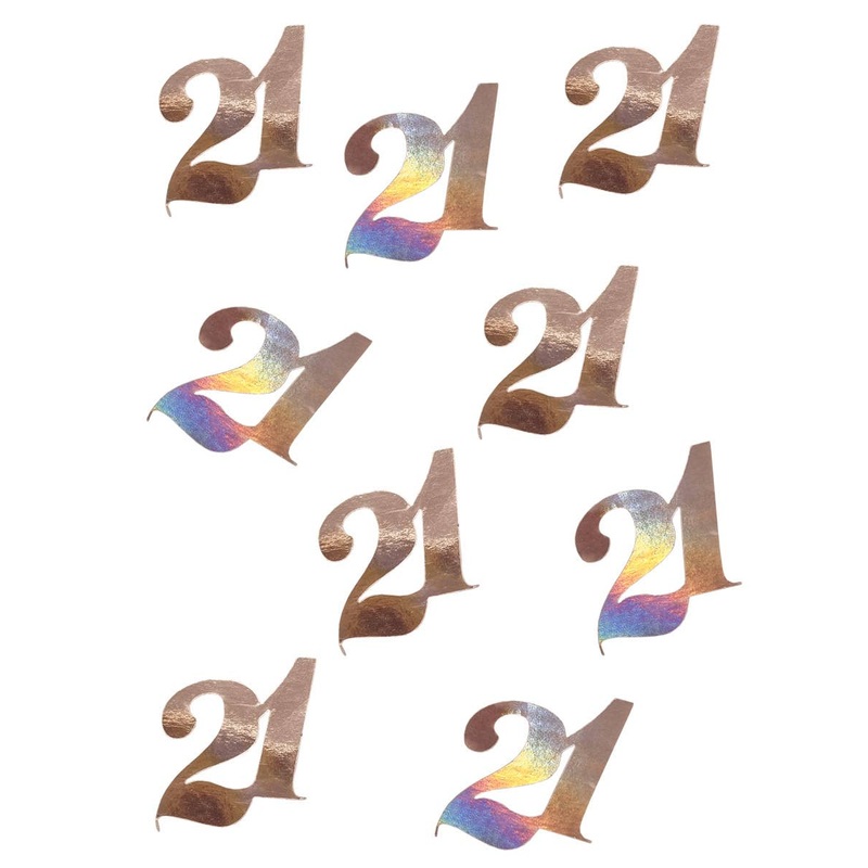 Rose Gold Iridescent 21st Birthday 8g Pack Confetti
