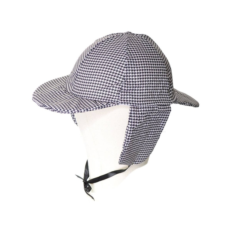Sleuth Black and White Houndstooth Detective Costume Hat