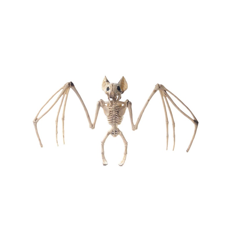 Small Plastic Skeleton Bat Halloween Decoration