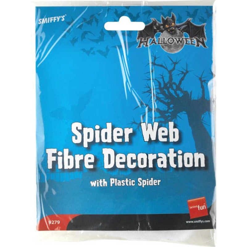 Spider Web and Spider Halloween Decoration - Small
