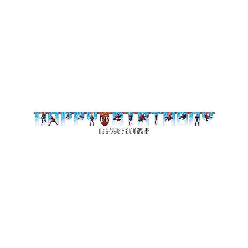 Spiderman Add An Age Happy Birthday Banner