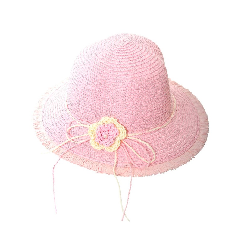 Straw Look Cute Pink Girls Costume Hat