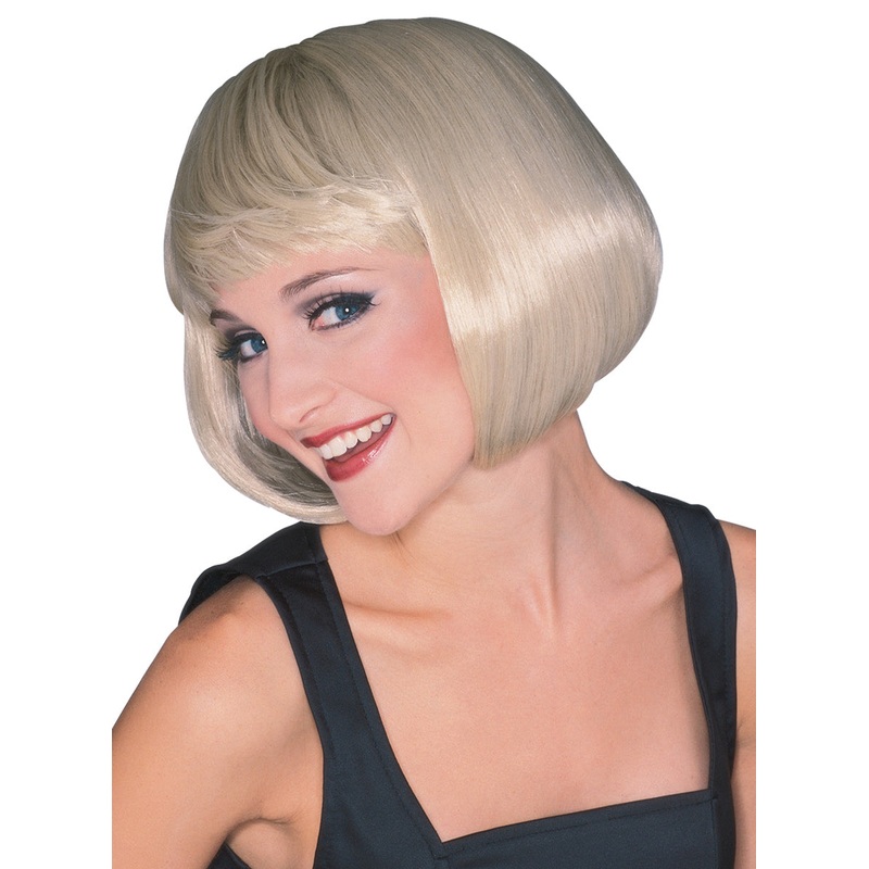 Supermodel Womens Short Blonde Costume Bob Wig