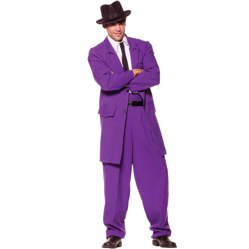1940s Mens Purple Zoot Suit Plus Size Costume