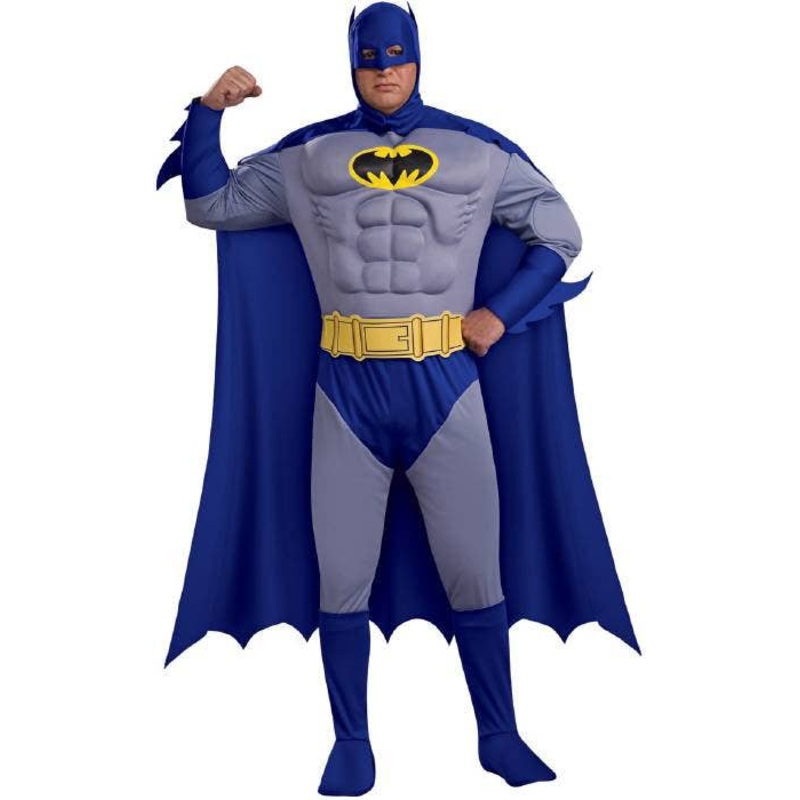 Brave and the Bold Mens Batman Muscle Chest Plus Size Costume