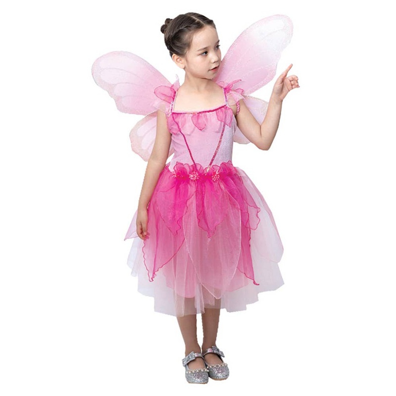 Cute Pink Fairy Girls Dress Up Costume
