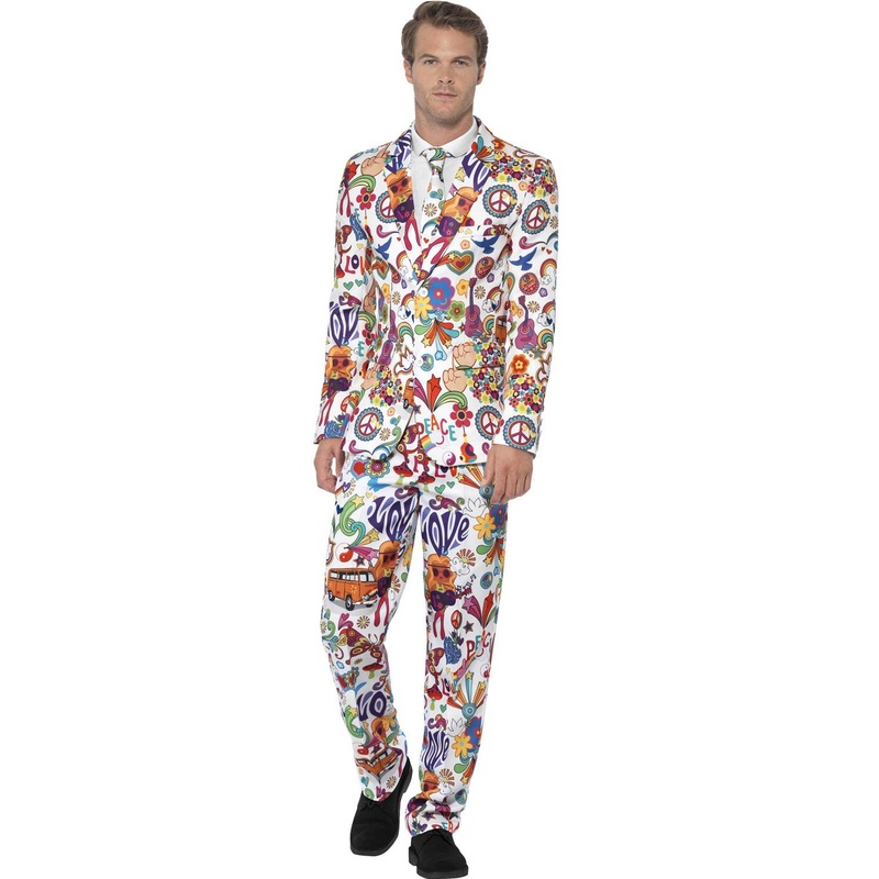 Groovy Hippie Mens Stand Out 1970s Costume Suit