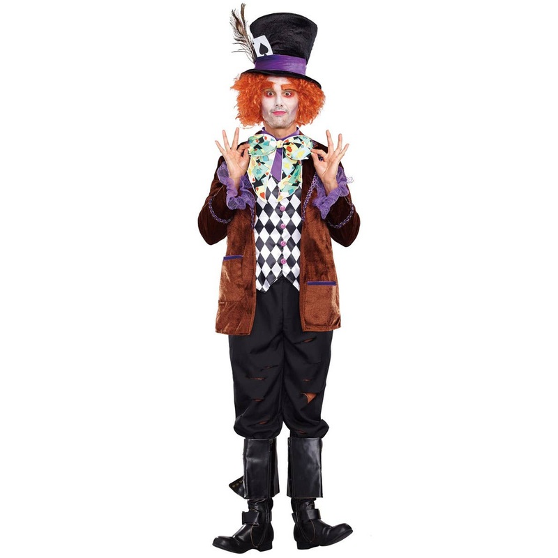 Hatter Madness Mens Wonderland Dress Up Costume