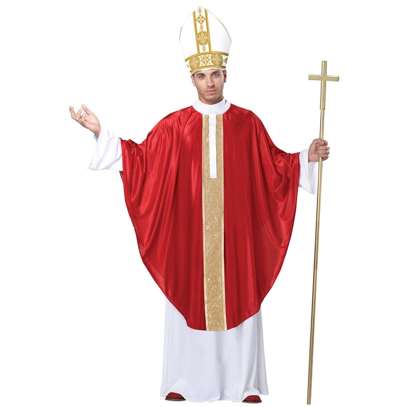 Holy Pope Mens Fancy Dress Costume
