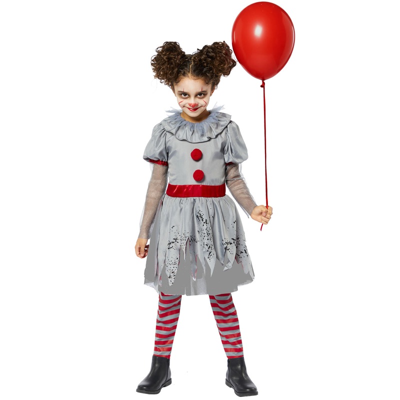 Horror Clown Girls Halloween Pennywise Costume
