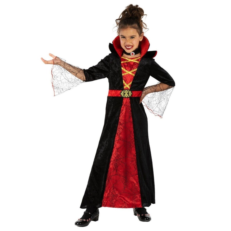 Immortal Girls Black and Red Halloween Vampire Costume