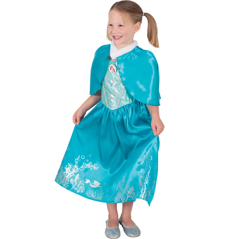 Little Mermaid Girls Princess Ariel Costume With Cloak