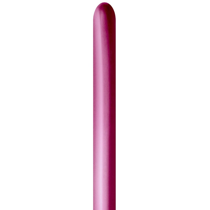 Metallic Reflex Fuchsia Single 260S Latex Modelling Balloon