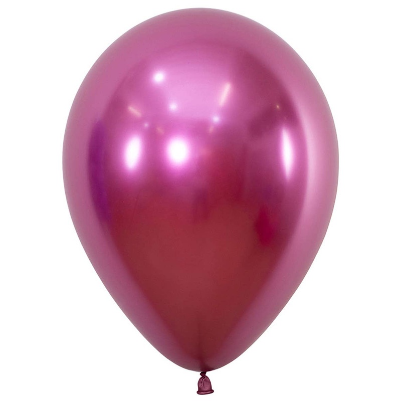 Metallic Reflex Fuchsia Single Small 12cm Air Fill Latex Balloon