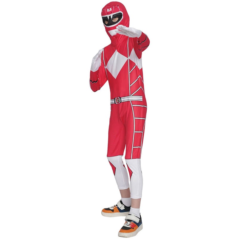 Mighty Red Boys Morphing Ranger Costume Jumpsuit