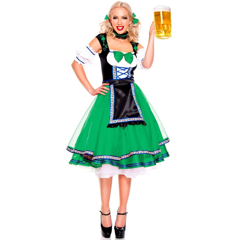 Oktoberfest Green Beer Girl Deluxe Womens Costume