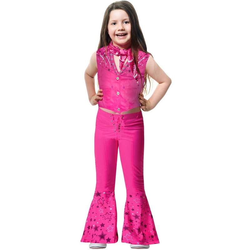 Plastic Fantastic Girls Pink Cowgirl Barbie Costume