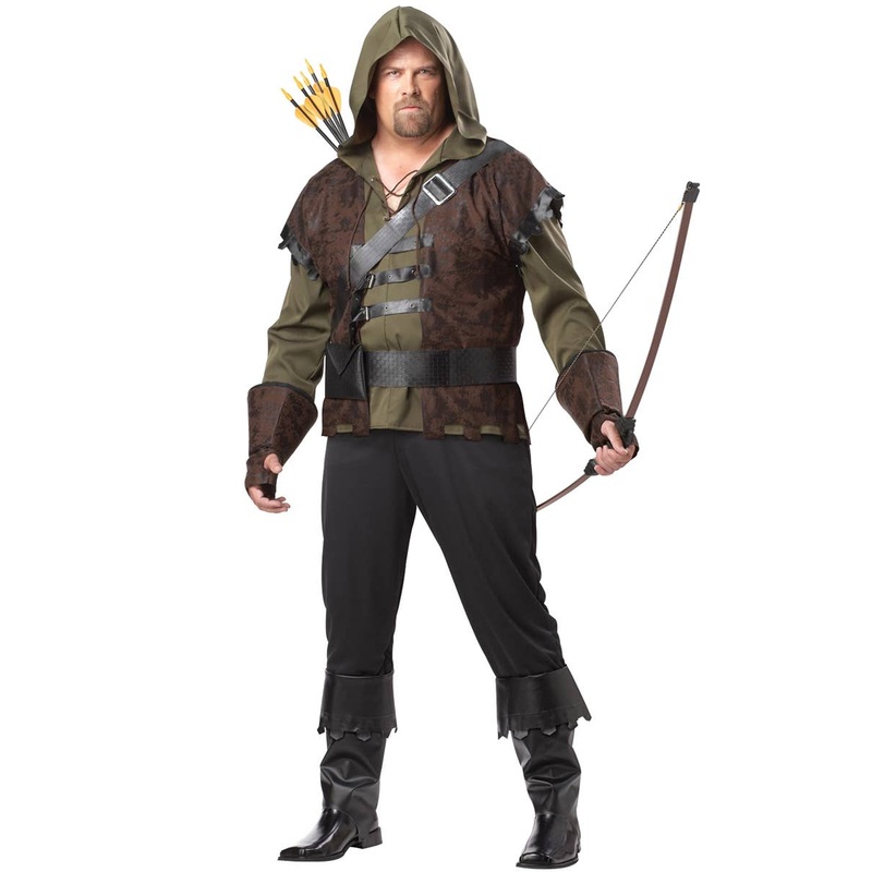 Robin Hood Plus Size Mens Fancy Dress Costume