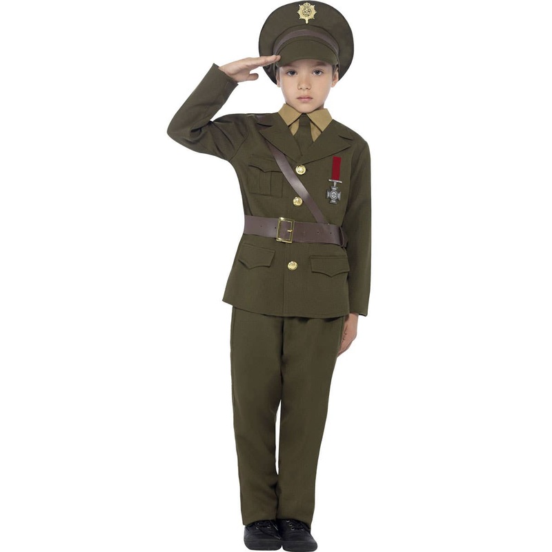 1940s Army Officer Boys Fancy Dress Costume