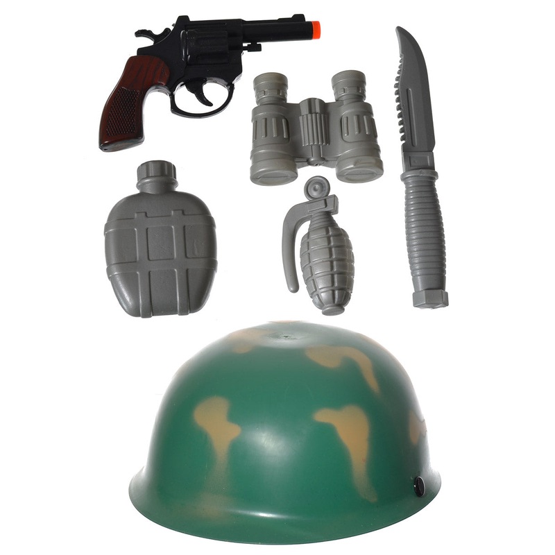 Army Kids Helmet And Weapons Costume Accessory Set