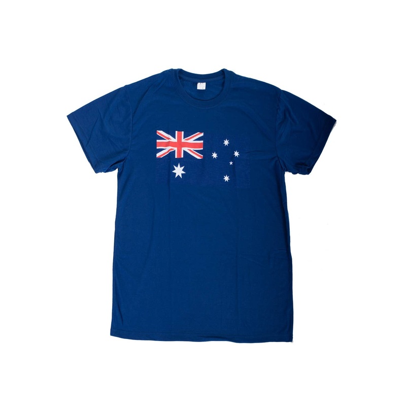 Aussie Flag Adults Blue Australia Day T-Shirt
