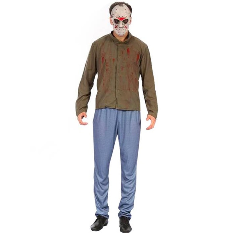 Blood Splattered Jason Inspired Mens Halloween Costume