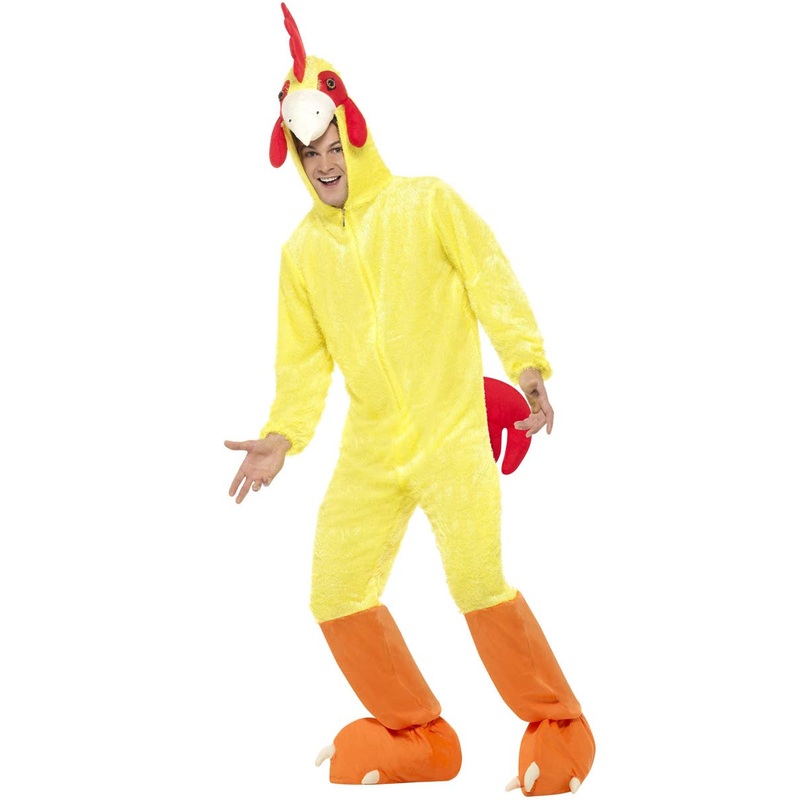 Chicken Mens Funny Animal Onesie Costume
