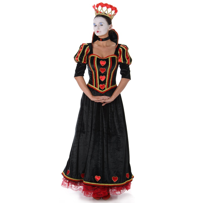 Classic Plus Size Womens Queen Of Hearts Costume Dress